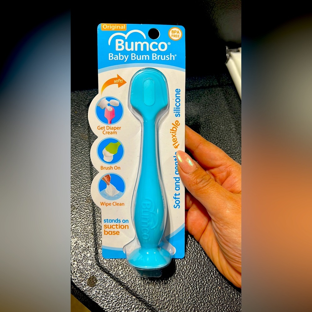 Bumco Original Silicone Baby Bum Brush Diaper Cream ApplicatorBlue New